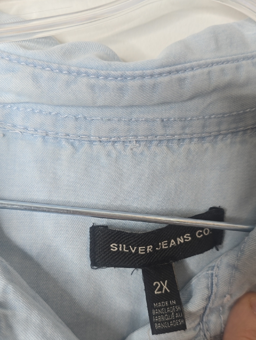 Plus Size Silver Jeans Light Blue Button Up Jean Dress - Picture 5 of 8